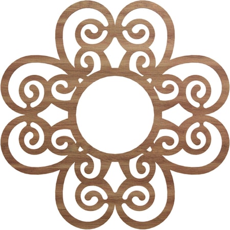 Ekena Millwork Cohen Wood Fretwork Pierced Ceiling Medallion, Walnut, 36"OD x 12 1/4"ID x 1/4"T CMWP36X36X0250COWA
